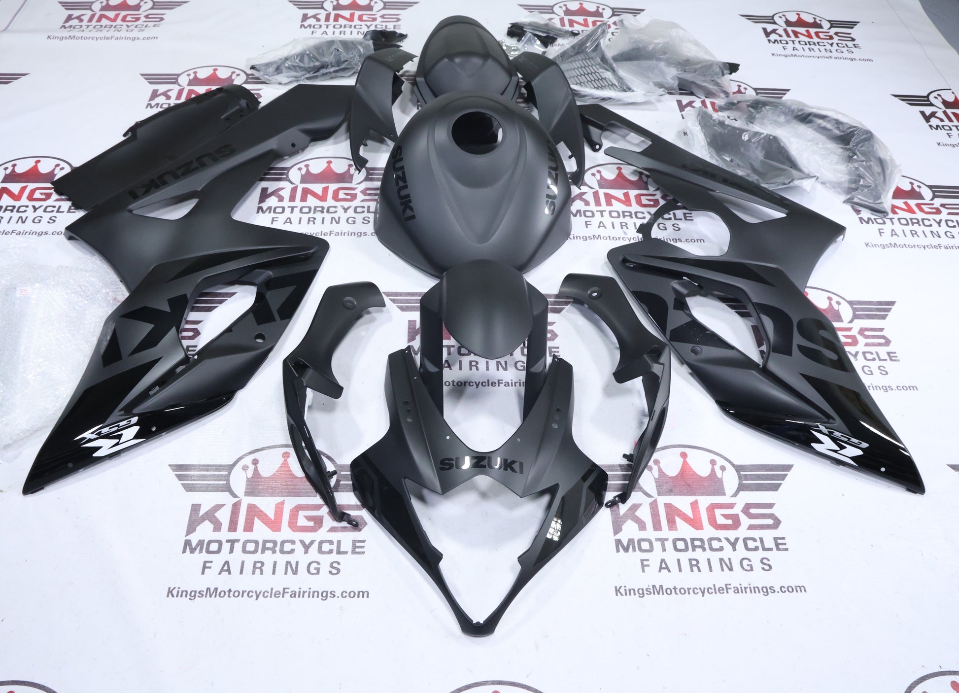 Suzuki GSXR1000 Fairings (2005-2006) Matte Black, Black Phantom at KingsMotorcycleFairings.com