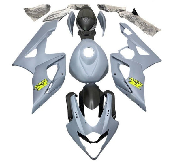 Suzuki GSXR 1000 Fairings (2005-2006) Matte Gray, Black, Yellow at KingsMotorcycleFairings.com