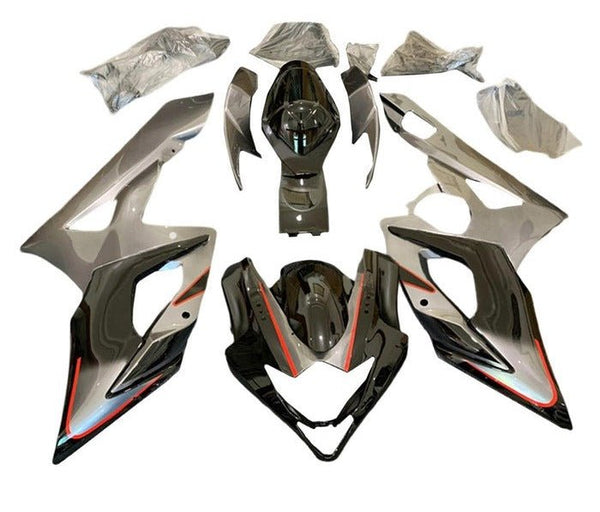 Suzuki GSXR 1000 Fairings (2005-2006) Silver, Black, Red Stripe at KingsMotorcycleFairings.com