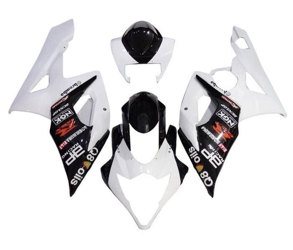 Suzuki GSXR 1000 Fairings (2005-2006) White, Black, Brembo at KingsMotorcycleFairings.com