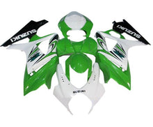 Suzuki GSXR 1000 Fairings (2005-2006) White, Green, Black at KingsMotorcycleFairings.com