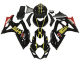 Suzuki GSXR 1000 Fairings (2007-2008) Black, Yellow Rizla at KingsMotorcycleFairings.com