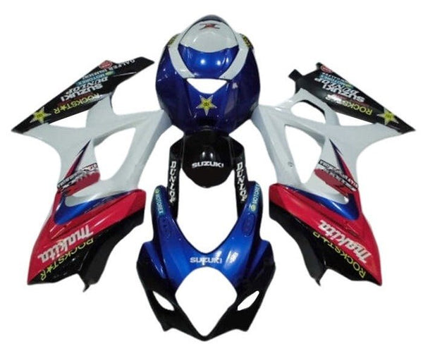 Suzuki GSXR 1000 Fairings (2007-2008) Blue, Black, White, Red Makita at KingsMotorcycleFairings.com
