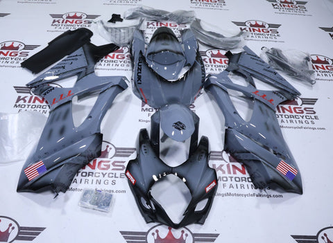 Suzuki GSXR1000 Fairings (2007-2008) Gray, Black, Red USA at KingsMotorcycleFairings.com