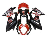 Suzuki GSXR 1000 Fairings (2007-2008) Matte Black, Red, Lucky Strike at KingsMotorcycleFairings.com