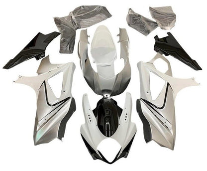 Suzuki GSXR 1000 Fairings (2007-2008) Silver, White, Black at KingsMotorcycleFairings.com