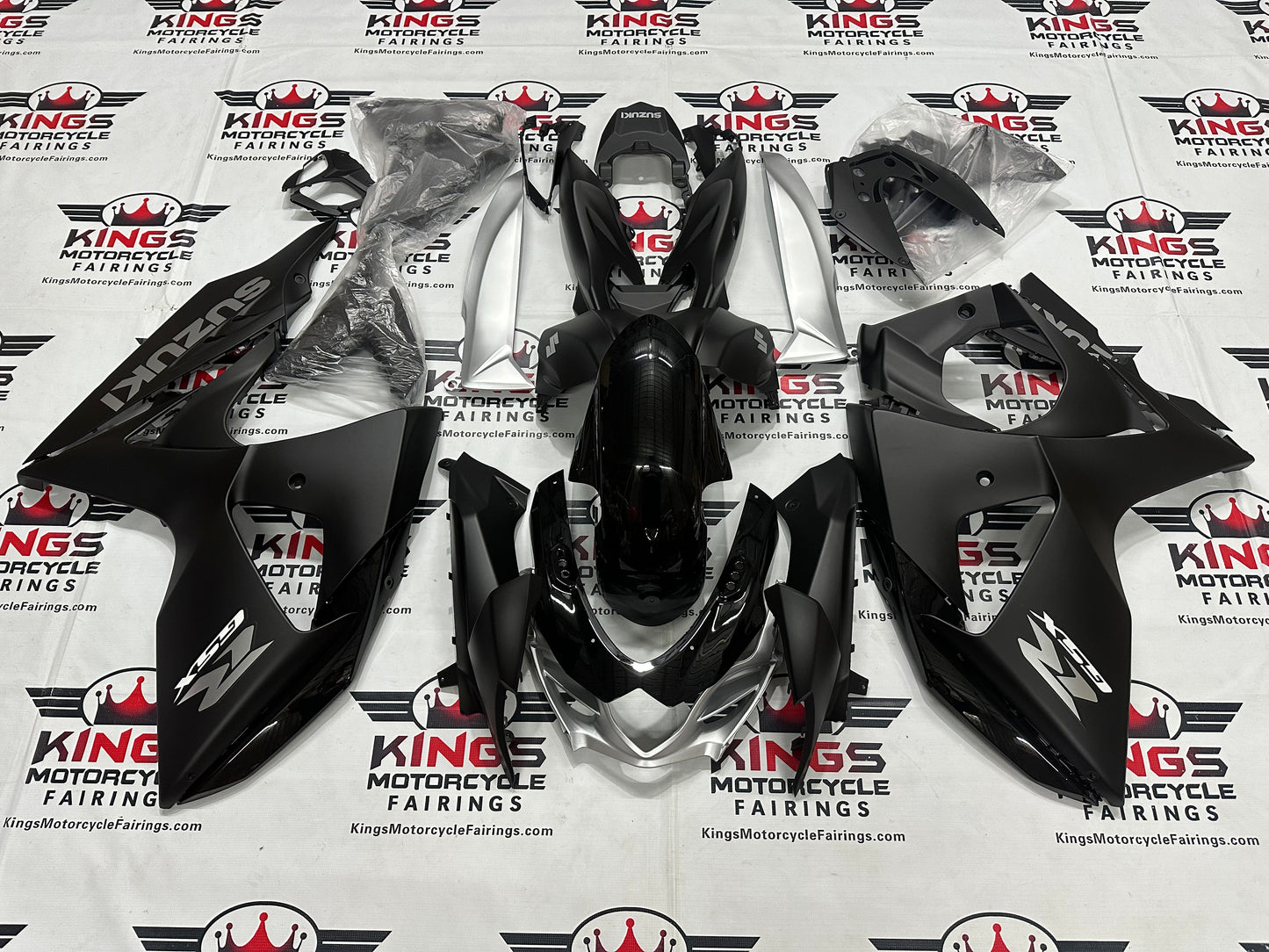Suzuki GSXR1000 Fairings (2009-2016) Black Gloss, Matte Black, Matte Silver at KingsMotorcycleFairings.com