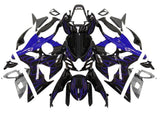 Suzuki GSXR 1000 Fairings (2009-2016) Black, Blue Flames at KingsMotorcycleFairings.com
