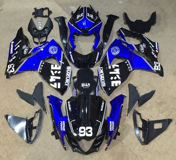 Suzuki GSXR1000 Fairings (2009-2016) Black, Blue, White #93 at KingsMotorcycleFairings.com