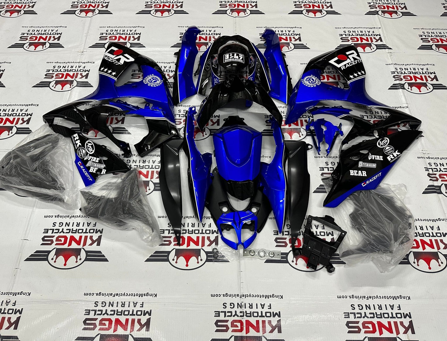 Suzuki GSXR 1000 Fairings (2009-2016) Black, Blue at KingsMotorcycleFairings.com