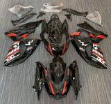 Suzuki GSXR 1000 Fairings (2009-2016) Black, Red, White, Jaws Teeth at KingsMotorcycleFairings.com