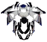 Suzuki GSXR1000 Fairings (2009-2016) Black, White, Blue Yoshimura at KingsMotorcycleFairings.com