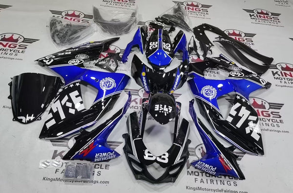 Suzuki GSXR1000 Fairings (2009-2016) Black, White, Blue #93 at KingsMotorcycleFairings.com
