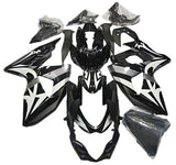 Suzuki GSXR1000 Fairings (2009-2016) Black, White, Stripes, Tribal at KingsMotorcycleFairings.com