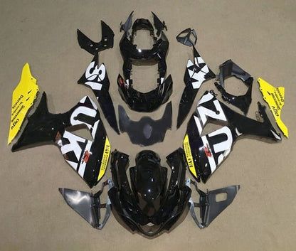 Suzuki GSXR 1000 Fairings (2009-2016) Black, White, Yellow at KingsMotorcycleFairings.com
