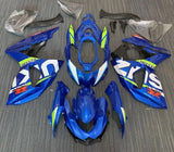 Suzuki GSXR 1000 Fairings (2009-2016) Blue, Neon, White Ecstar at KingsMotorcycleFairings.com
