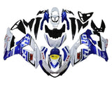 Suzuki GSXR1000 Fairings (2009-2016) Gloss White, Blue Tyco at KingsMotorcycleFairings.com