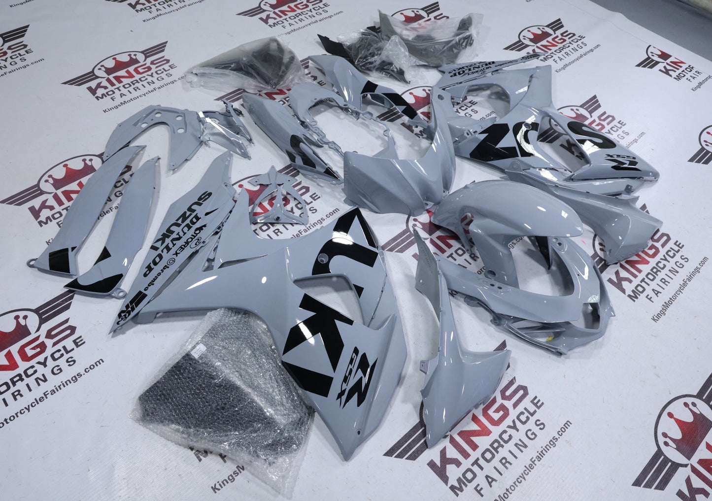 Suzuki GSXR1000 Fairings (2009-2016) Gray, Black from KingsMotorcycleFairings.com