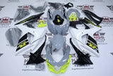 Suzuki GSXR1000 Fairings (2009-2016) Gray, White, Black, Neon Yellow at KingsMotorcycleFairings.com