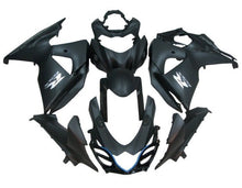 Suzuki GSXR1000 Fairings (2009-2016) Matte Black, Gray, Black, Blue Pinstripe at KingsMotorcycleFairings.com