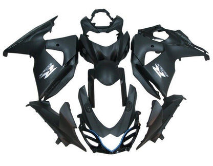 Suzuki GSXR 1000 Fairings (2009-2016) Matte Black, Gray, Black, Blue Pinstripe at KingsMotorcycleFairings.com