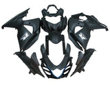 Suzuki GSXR 1000 Fairings (2009-2016) Matte Black, Gray, Black, Blue Pinstripe at KingsMotorcycleFairings.com
