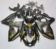 Suzuki GSXR 1000 Fairings (2009-2016) Matte Black, Matte Gold Tribal at KingsMotorcycleFairings.com