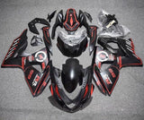 Suzuki GSXR1000 Fairings (2009-2016) Matte Black, Red Pinstripe at KingsMotorcycleFairings.com