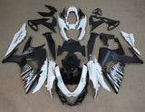 Suzuki GSXR 1000 Fairings (2009-2016) Matte White, Black, Silver Checker at KingsMotorcycleFairings.com