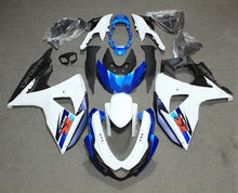 Suzuki GSXR1000 Fairings (2009-2016) Matte White, Blue at KingsMotorcycleFairings.com