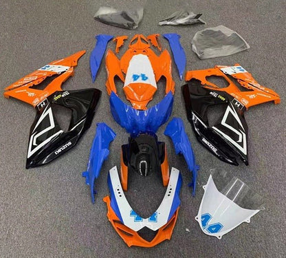 Suzuki GSXR 1000 Fairings (2009-2016) Orange, Blue, Black, White at KingsMotorcycleFairings.com