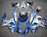Suzuki GSXR 1000 Fairings (2009-2016) Silver, Blue at KingsMotorcycleFairings.com