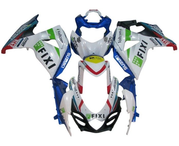 Suzuki GSXR1000 Fairings (2009-2016) White Fixi | Kings – Kings ...