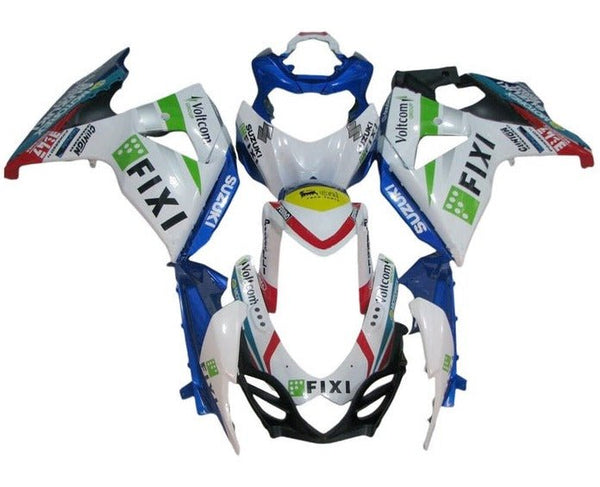 Suzuki GSXR1000 Fairings (2009-2016) White Fixi at KingsMotorcycleFairings.com