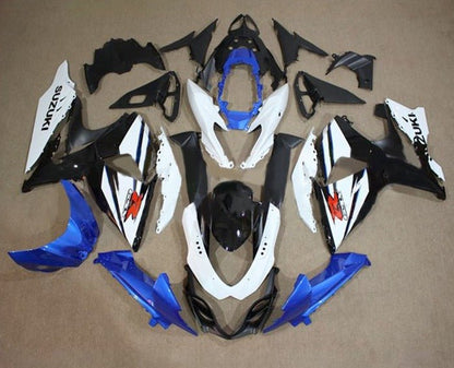 Suzuki GSXR 1000 Fairings (2009-2016) White, Black, Blue at KingsMotorcycleFairings.com