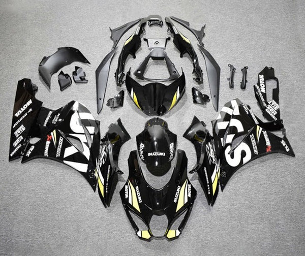 Suzuki GSXR 1000 Fairings (2017-2025) Black, White, Yellow at KingsMotorcycleFairings.com