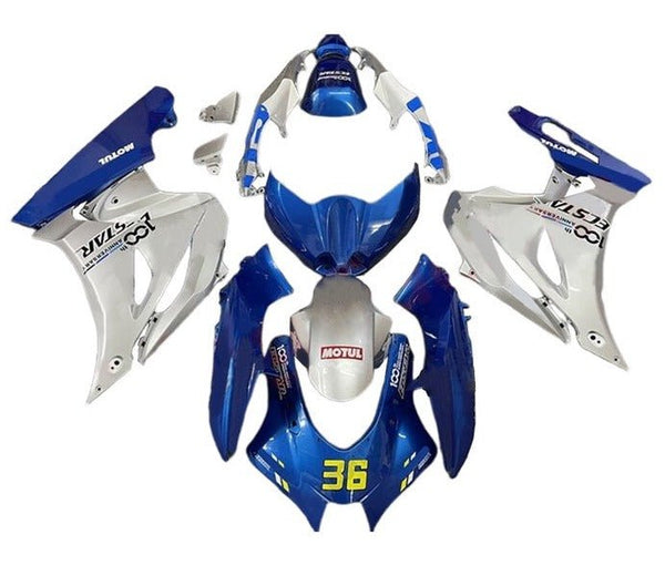 Suzuki GSXR 1000 Fairings (2017-2025) Blue, Silver Motul at KingsMotorcycleFairings.com