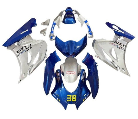 Suzuki GSXR 1000 Fairings (2017-2025) Blue, Silver Motul at KingsMotorcycleFairings.com
