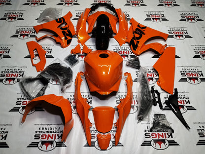 Suzuki GSXR1000 Fairings (2017-2025) Gloss Orange, Black from KingsMotorcycleFairings.com