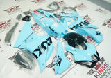 Suzuki GSXR 1000 Fairings (2017-2025) Light Blue, Black at KingsMotorcycleFairings.com