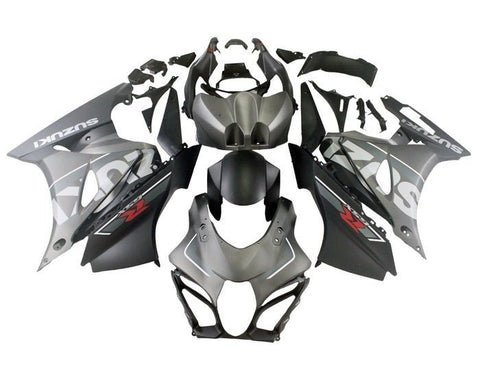 Suzuki GSXR 1000 Fairings (2017-2025) Matte Silver, Matte Black at KingsMotorcycleFairings.com