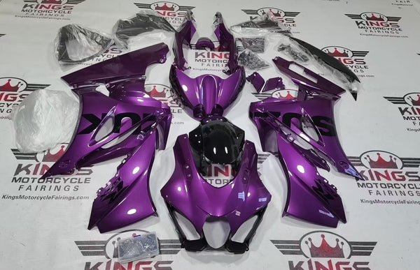 Suzuki GSXR1000 Fairings (2017-2025) Purple Metallic, Black at KingsMotorcycleFairings.com