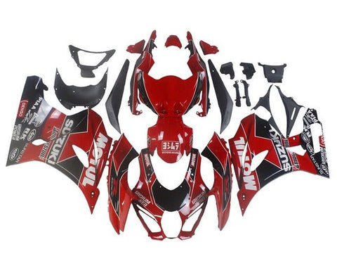 Suzuki GSXR 1000 Fairings (2017-2025) Red, Black, White Motul at KingsMotorcycleFairings.com