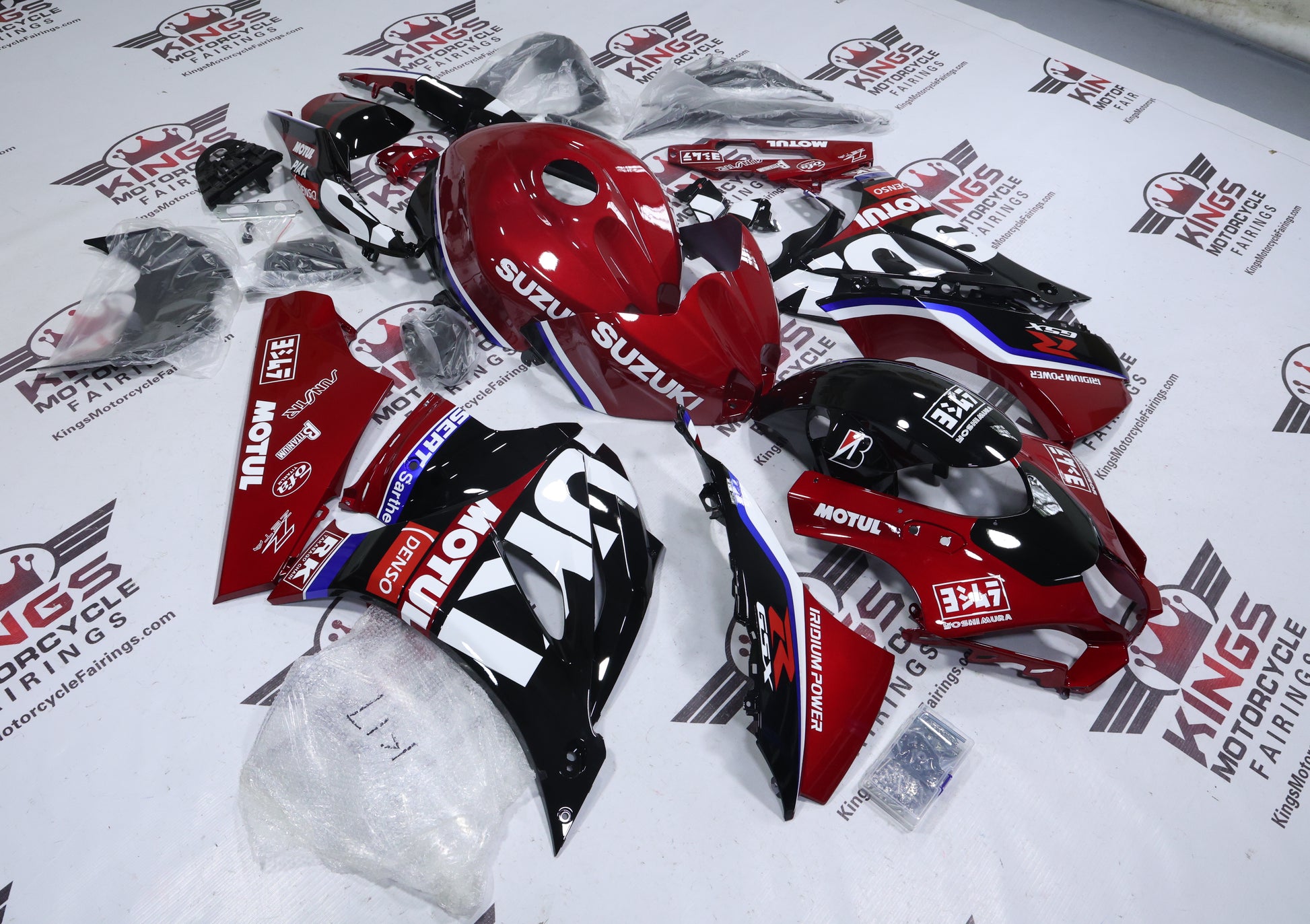 Suzuki GSXR1000 Fairings (2017-2025) Red, Black, White, Blue at KingsMotorcycleFairings.com
