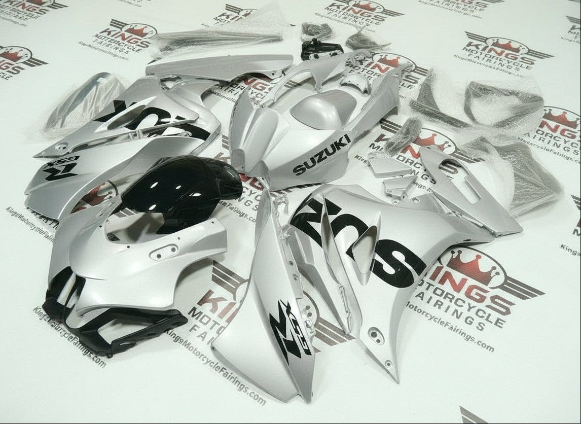 Suzuki GSXR1000 Fairings (2017-2025) Silver, Black from KingsMotorcycleFairings.com