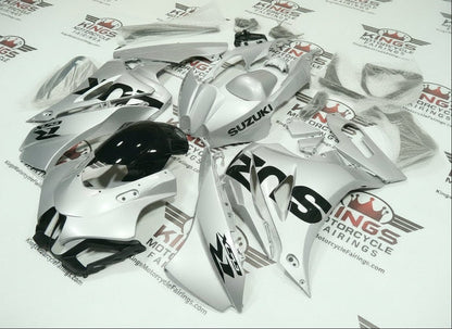 Suzuki GSXR1000 Fairings (2017-2025) Silver, Black from KingsMotorcycleFairings.com