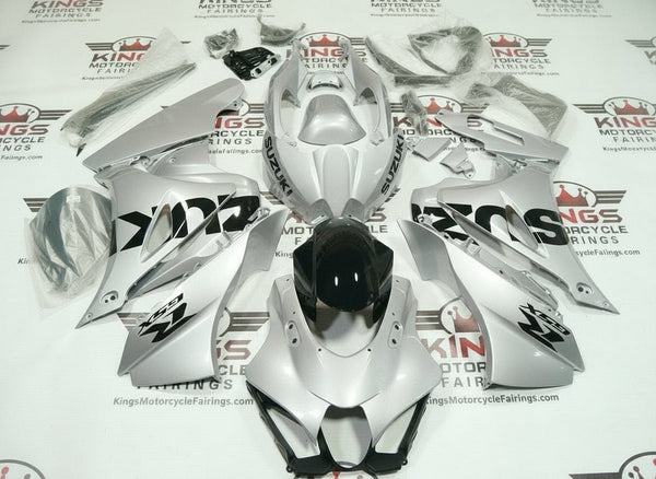 Suzuki GSXR1000 Fairings (2017-2025) Silver, Black at KingsMotorcycleFairings.com