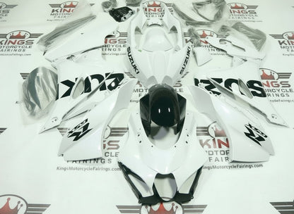 Suzuki GSXR1000 Fairings (2017-2025) White, Black at KingsMotorcycleFairings.com