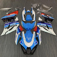 Suzuki GSXR 1000 Fairings (2017-2025) White, Blue Stripe, Red Motul at KingsMotorcycleFairings.com