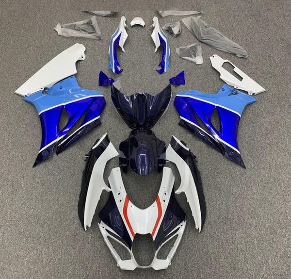 Suzuki GSXR 1000 Fairings (2017-2025) White, Triple Blue, Red at KingsMotorcycleFairings.com